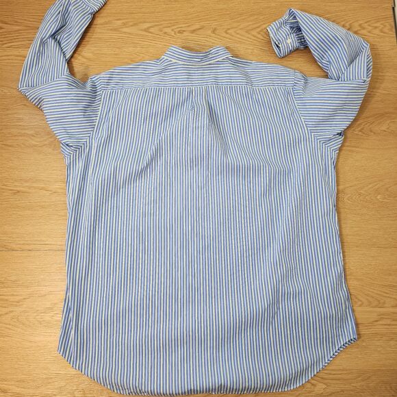 Polo Ralph Lauren 2XLT Classic Fit Blue Striped Button Down Shirt Green Pony - Picture 11 of 14